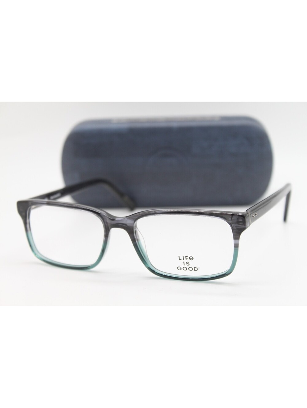 NEW LIFE IS GOOD WILL GREY HORN (GYH) AUTHENTIC EYEGLASSES W/CASE 52-16